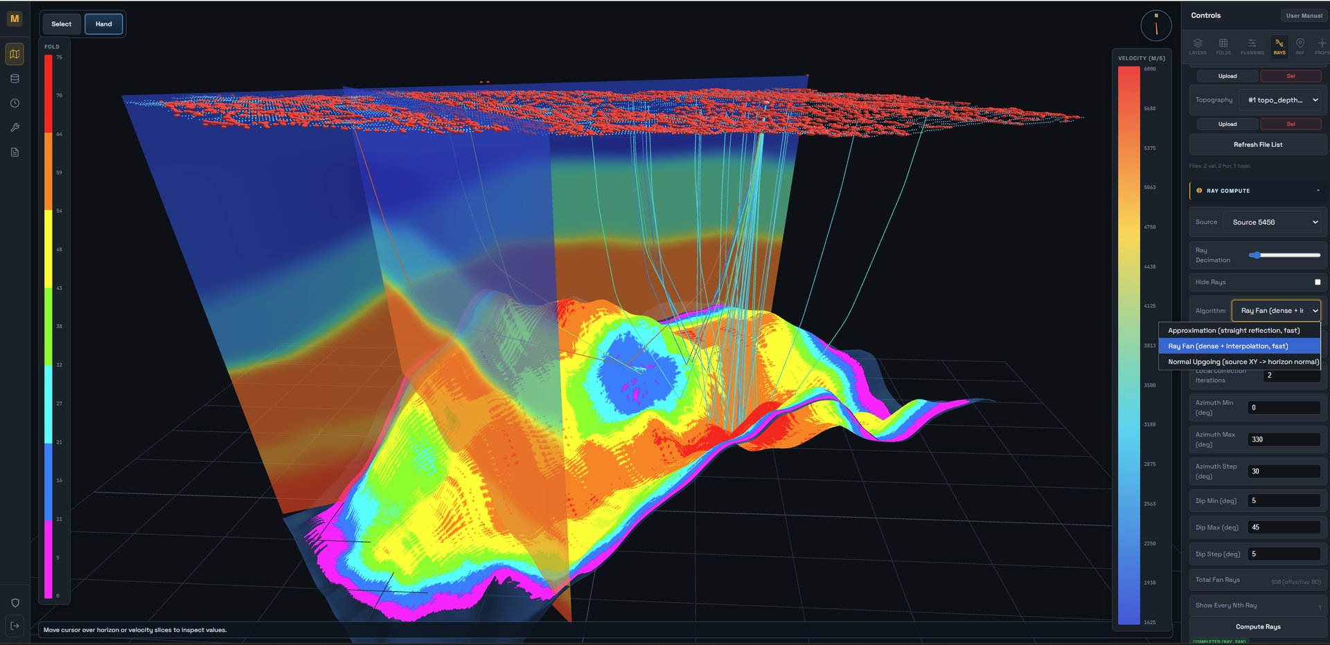 Acquisition Planning — 3D ray fan illumination analysis