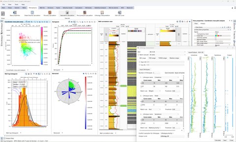 Petrophysical analysis workspace