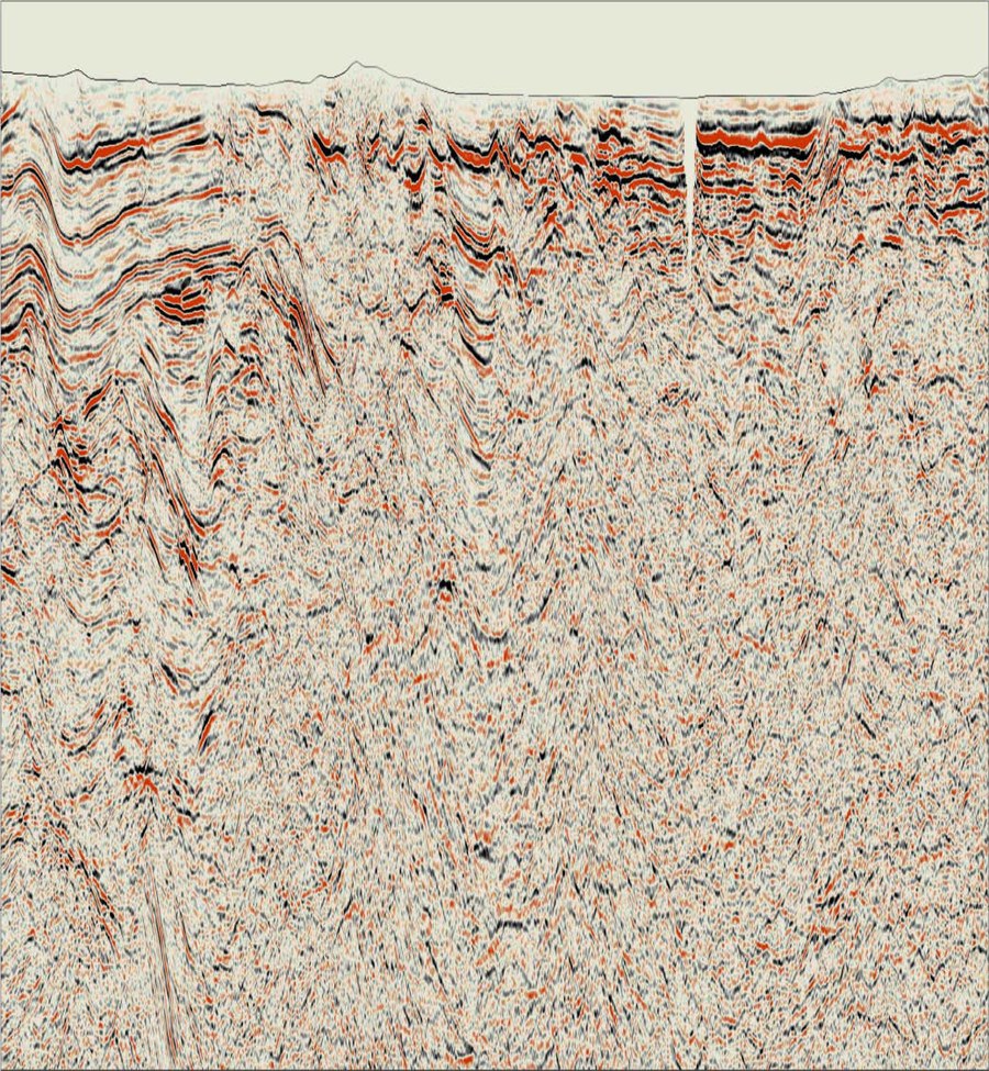 Seismic data after MultiFocusing processing - Cañadon Asfalto Basin Argentina