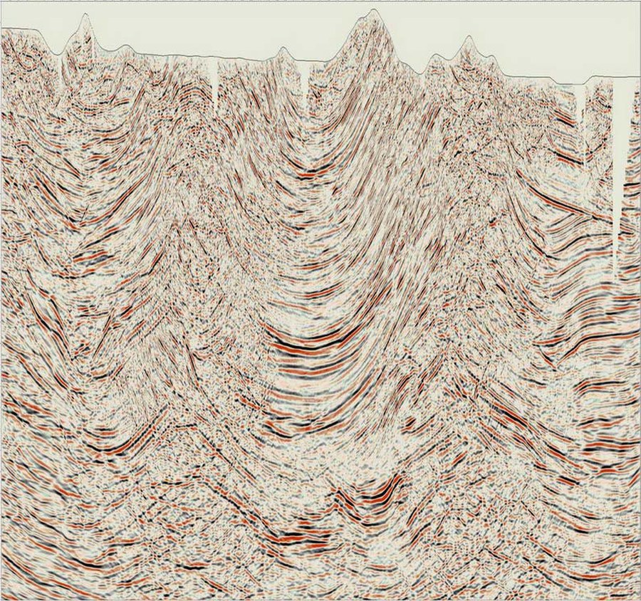 Seismic data after MultiFocusing processing - Colombia