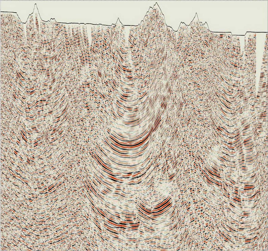 Seismic data before MultiFocusing processing - Colombia