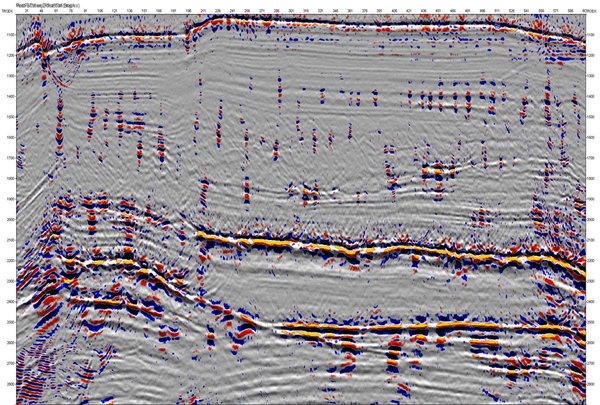 MultiFocusing diffraction imaging result showing fault and fracture zones